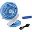 Аккумуляторный настольный вентилятор Moltis Mini Fan WX 6503 на прищепке 1000mAh Ветродуйка 5Вт 4 Голубой - миниатюра 3
