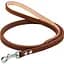 Повідець одинарний Collar, шкіра, непрошитий, XS, 122х0,8 см, коричневий - мініатюра 1