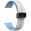Силіконовий ремінець Classy для Smart Watch 20mm White / Blue - мініатюра 2