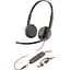 Гарнітура Poly BlackWire C3225 USB-C HS Stereo +3.5mm Plug +USB-C/A Adapter (Bulk) - мініатюра 1