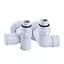 Набір Кран вентильний кутовий з американкою Solomon Lux 1/2″ White 7777 TEN (2шт.) 000020287 - мініатюра 4