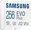 Карта пам'яті Samsung microSDXC EVO Plus 256GB UHS-I U3 V30 A2 + SD Adapter (MB-MC256KA) [83221] - мініатюра 2