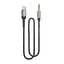 Аудіо-кабель SkyDolphin SR29 3.5 мм - USB Type-C (M/M), 1 м, Black (SDAUX-000076) - мініатюра 2