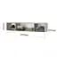 Шафа 4-дверна з антресоллю MebelStar Оскар Gloss BL-B, додаткова штанга 200x52x260 см Антрацит/Альмонд (MBS-5550) - мініатюра 4