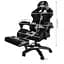 Кресло геймерское Dunmoon 24243 с подставкой для ног Black - миниатюра 2