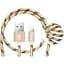Кабель TOPK Nylon USB Lightning 3m - Gold - мініатюра 1