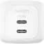 Сетевое зарядное устройство Belkin Boost Up Charge Pro Dual USB-C GaN 50W White + Cable USB-C - USB-C (WCH019KQ1MWH-B6) [158913] - миниатюра 3