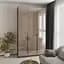 Шафа 3-дверна з антресоллю MebelStar Оскар Gloss BL-B, комплект полиць 150x52x260 см Дуб рістрето/Латте (MBS-5475) - мініатюра 1