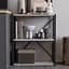 Етажерка 3/60 Ferrum-decor Серії Коннект 75x60x28 чорний ДСП Бетон 16мм (FRD-104256) - мініатюра 1