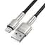 Кабель металлические штекеры Baseus Cafule Metal USB - Lightning 25 см (CALJK-01) черный - миниатюра 1