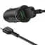 Автомобильное зарядное устройство Hoco Z39 2 USB QC3.0 Black + USB Cable Type-C - миниатюра 2