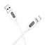 Дата кабель Borofone BX114 Structure USB to Lightning 2.4A (1m) White - мініатюра 2