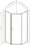 Душова кабіна Am.Pm Gem 5-corner Pivot 90x90 см без піддону хром матовий W90UG-405-090MT, Хром матовий - мініатюра 9
