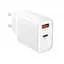 Мережевий зарядний пристрій XO L116 PD30W/QC18W (1USB-C+1USB-A) з кабелем Lightning Білий - мініатюра 2