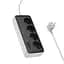 Удлинитель Hoco AC21 Sunlight 4-bit (1C/3A/4xSocket) (1.5m) White - миниатюра 3