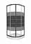 Душова кабіна кутова RJ Tulip 90x90 розсувна скло Linia 4 мм дрібний піддон black matt 90ВRZ081Linia, Чорний матовий, інтимато, Чорний матовий - мініатюра 1