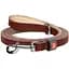 Поводок для кошек и мелких собак Waudog Classic, кожаный, размер XXS-XS, 122х1,2 см, коричневый - миниатюра 1