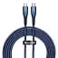 Кабель Baseus Glimmer Series Fast Charging Cable Type-C to Type-C 100W 1m CADH000703 Blue - миниатюра 1