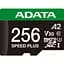 Карта пам'яті ADATA microSDXC Speed Plus 256Gb Class 10 UHS-1 A2 V30 + SD адаптер (UD256GUI3V30A2SP-RA1) [162139] - мініатюра 2