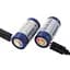Аккумулятор Keeppower 16340 RCR123A Li-ion 3.0В 860mAh с microUSB (Синий с белым) - миниатюра 2