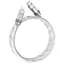 Кабель Hoco Type-C to Lightning Solid PD silicone charging data cable U113 silver 20W - мініатюра 1