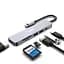 USB-хаб XON SmartHub 6 в 1 (HDMI, SD/TF, Type-C, 2xUSB3.0) Сірий (UHCHP063300G 5153) - мініатюра 1