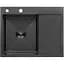Кухонна мийка Kroner KRP Schwarze - 6350LHM PVD (3.0/1.0 мм) (CV031322) - мініатюра 1