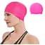 Шапочка для плавания Silicone Swim Cap, силиконовая, розовая, 22×19.5 см - миниатюра 1