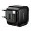 Адаптер мережевий із вбудованим кабелем USB-C - HOCO C154A Changer PD charger with telescopic cable 20W чорний - мініатюра 2