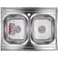 Кухонна мийка Zerix Z8060B-08-180MD Double (Micro Decor) (ZS0611) - мініатюра 1