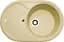 Кухонная мойка Adamant SHELL ivory 770x495x200 мм, с крылом 77 см - миниатюра 1