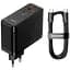 Мережевий зарядний пристрій Baseus GaN5 Pro Fast Charger C+U 100W + Cable USB-C Black [CCGP090201] [96285] - мініатюра 1