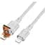 Кабель Hoco U131 Afortunado 2 в 1 charging data cable USB/Type-C to iP Сірий - мініатюра 1