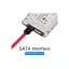 Кабель для передачі даних SATA 3.0 7pin F/F 0.5m L Red Vention (KDDRD) - мініатюра 2