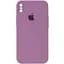 Чохол Silicone Case Square Full Camera Protective (AA) для Apple iPhone X / XS (5.8) Ліловий / Lilac Pride - мініатюра 1