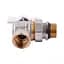 Кран кульовий кутовий з американкою Q Professional QP004 PN40 1″ антипротікання, Білий метелик - мініатюра 3