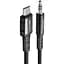 Аудіо кабель Aux Acefast C1-08 (Type-C to AUX 3.5mm) (1m) Black - мініатюра 1