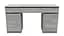 Компьютерный стол Вито 2 Ferrum-decor 750x1400x500 ДСП Бетон 16 мм (FRD-104835) - миниатюра 1