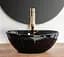 Умивальник Rea Sofia mini black marble shiny накладний REA-U6963, Чорний матовий - мініатюра 5