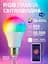 Інтелектуальна світлодіодна лампочка WI-FI 800 Лм E27 з RGB-відтінками розумна лампа з керуванням через додаток - мініатюра 3