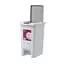 Ведро для мусора MBM My Home с крышкой и педалью 20 л серое (BIN-01 20L GRAY) - миниатюра 2