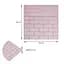 Самоклеюча стінова панель Sticker Wall Рожева 3D NEW CULTURAL WALL 70x70cmx4mm PINK+SILVER (D) SW-00001501 - мініатюра 3