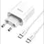 Адаптер сетевой HOCO C80A Type-C to Type-C cable rapido charger set C80A, 1USB/1Type-C, QC/PD, 20W, 3A Белый - миниатюра 7
