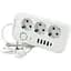 Сетевой фильтр-удлинитель Voltronic FU09W 3 розетки EU+4USB+1PD 2 м 3x0.75мм 2500W White - миниатюра 1