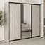 Шафа-купе тридверна MebelStar Стандарт BG 2ДСП/Дзеркало 220x60x210 см Аляска сірий (MBS-8398) - мініатюра 1