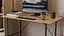 Стол письменный Line Тайм Ferrum-decor 750x1200x600 Черный металл ДСП Дуб Артизан 16 мм (FRD-104890) - миниатюра 5