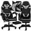 Крісло геймерське Yato Player з підставкою для ніг та масажем Black/Grey (100016) - мініатюра 1