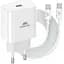 Зарядний пристрій RivaCase 1xUSB Type-C PD 20 Вт кабель Type-C white (PS4101 WD4 (White)) - мініатюра 1