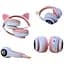 Беспроводные детские наушники Cat Ear STN-28 Bluetooth со светящимися кошачьими ушками розовые - миниатюра 3
