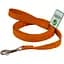 Поводок брезентовый Lucky Pet, шитый, 200х2 см, оранжевый - миниатюра 1